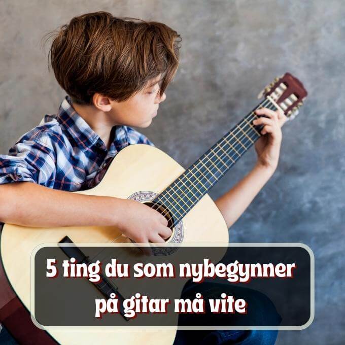 Nybegynner på gitar.