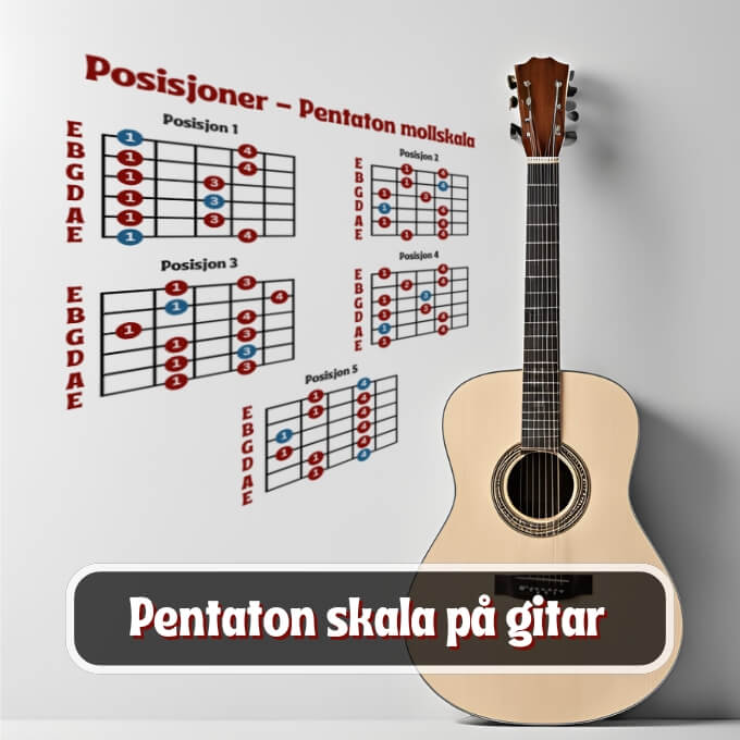 Pentaton skala på gitar.