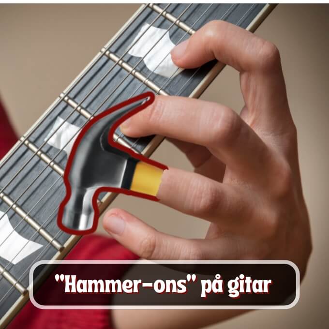 Hammer-ons gitarteknikk på gitar