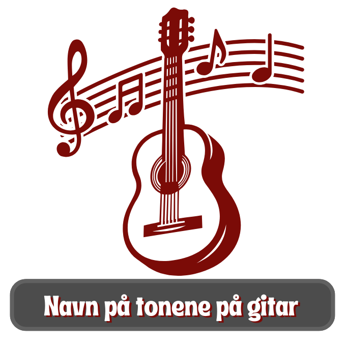 Navn på tonene på gitar